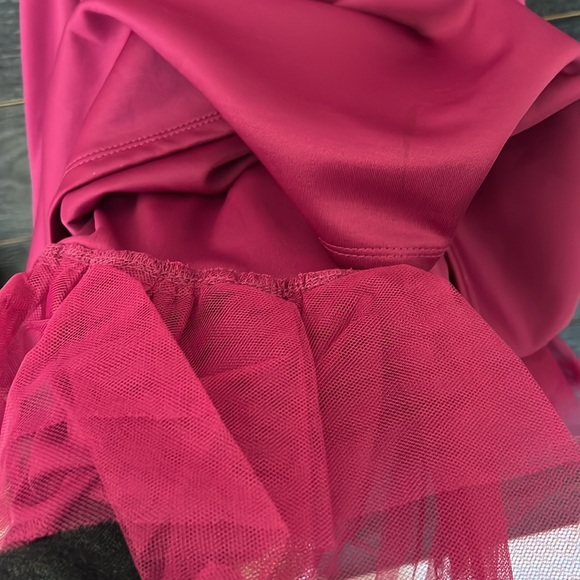 Macy’s Berry Color High Neck Cocktail Fit & Flare Sz 7 - Picture 4 of 12